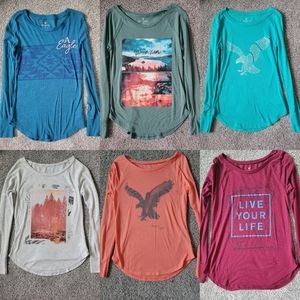 American Eagle lot of 6 long sleeve shirts